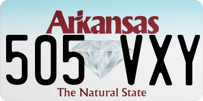 AR license plate 505VXY