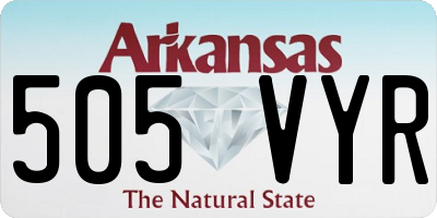AR license plate 505VYR