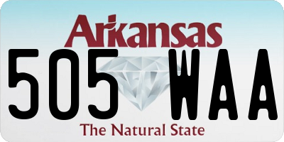 AR license plate 505WAA