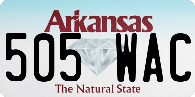 AR license plate 505WAC