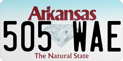 AR license plate 505WAE