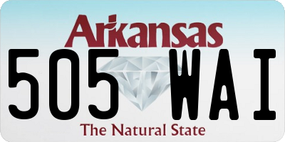 AR license plate 505WAI