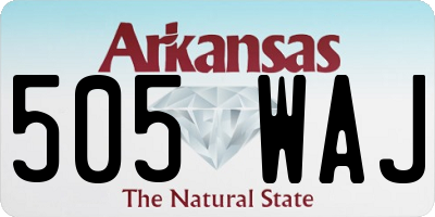 AR license plate 505WAJ