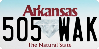 AR license plate 505WAK