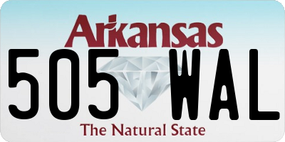 AR license plate 505WAL