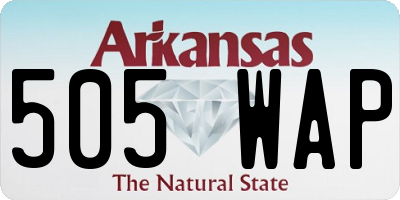 AR license plate 505WAP