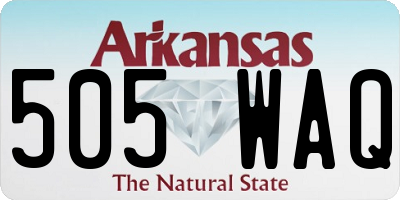 AR license plate 505WAQ