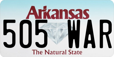 AR license plate 505WAR