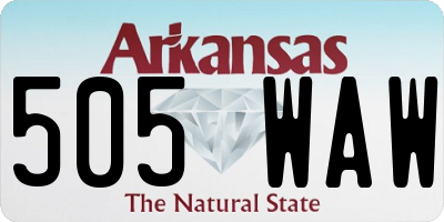 AR license plate 505WAW