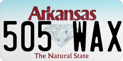 AR license plate 505WAX