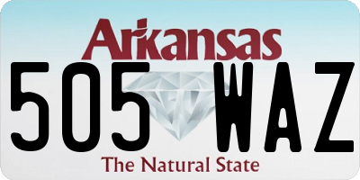 AR license plate 505WAZ