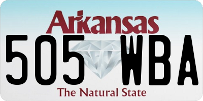AR license plate 505WBA