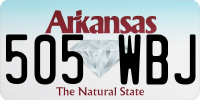 AR license plate 505WBJ