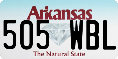 AR license plate 505WBL