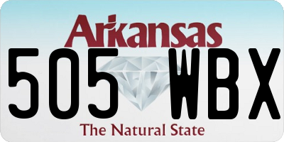 AR license plate 505WBX