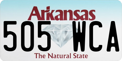 AR license plate 505WCA
