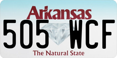 AR license plate 505WCF