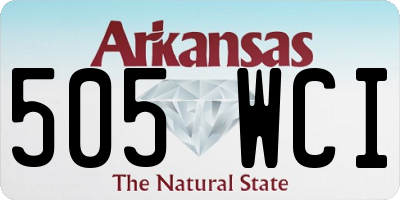AR license plate 505WCI