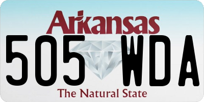 AR license plate 505WDA