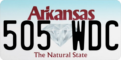 AR license plate 505WDC