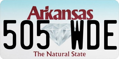 AR license plate 505WDE