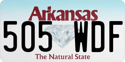 AR license plate 505WDF