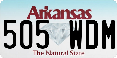 AR license plate 505WDM