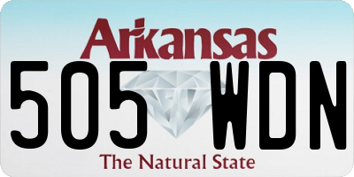 AR license plate 505WDN