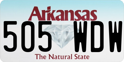 AR license plate 505WDW