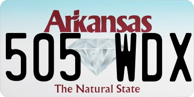 AR license plate 505WDX