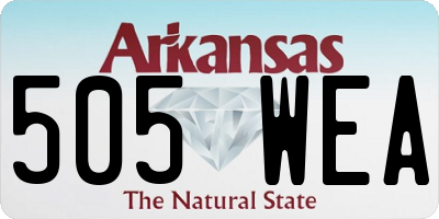 AR license plate 505WEA