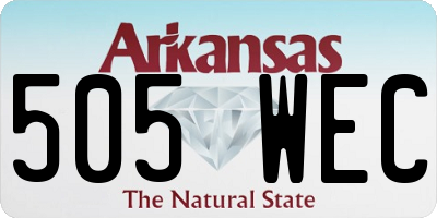 AR license plate 505WEC