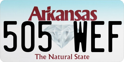 AR license plate 505WEF