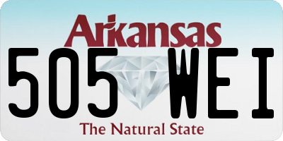 AR license plate 505WEI