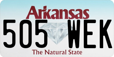 AR license plate 505WEK