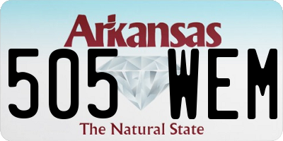AR license plate 505WEM