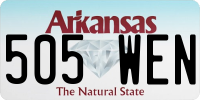 AR license plate 505WEN