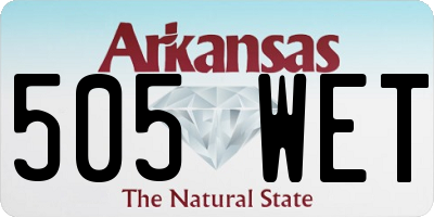 AR license plate 505WET