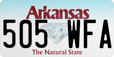 AR license plate 505WFA
