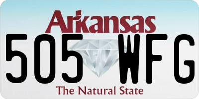 AR license plate 505WFG