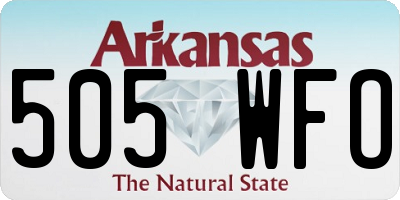 AR license plate 505WFO