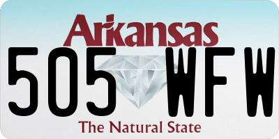 AR license plate 505WFW