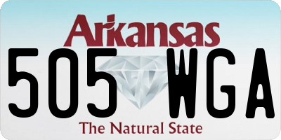 AR license plate 505WGA