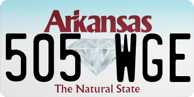 AR license plate 505WGE