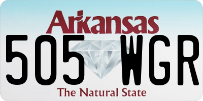 AR license plate 505WGR