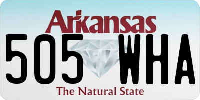 AR license plate 505WHA
