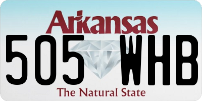 AR license plate 505WHB