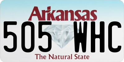 AR license plate 505WHC