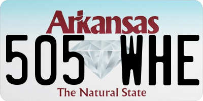 AR license plate 505WHE