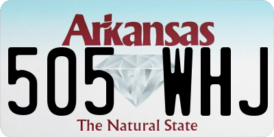 AR license plate 505WHJ